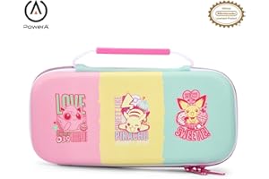 PowerA Funda Protectora Nintendo Switch, Switch Lite y Modelo OLED, Funda Protectora rígida con asa de Transporte y Almacenamiento para 9 Tarjetas de Juego, Oficial