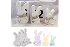 ARUIGU Silikonformen Gießformen Ostern, DIY Hasen Silikonform Ostern, Gießformen Silikon Ostern, Gießformen Silikon Frühling, Silikonform Frühling, Gießform Frühling, für DIY Osterdeko Handwerk