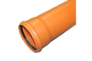 MAGNAPLAST Abflußrohr Kanalrohr Nutzlänge 1m mit Steckmuffe und Dichtring (NW 110/100)