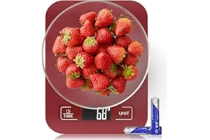 Bilancia da Cucina Digitale, GeeRic 10KG Bilancia per Cucina Elettronica ad Alta Precisione Display LCD In Acciaio Inox Funzione Tara Impermeabile Bilancia per Farina Gioielleria Tè Chicchi di Caffè