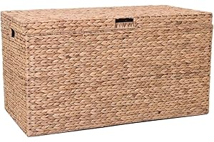 VIVANNO Coffre à linge grand coffre à linge en jacinthe d'eau naturelle BIG - 50 x 90 x 45 cm