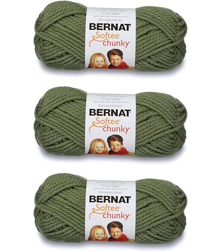 Bernat Softee Chunky Garn – Super Dickes Acrylgarn, Farbe 'Meeresgrün', 3 Knäuel à 100g/99m