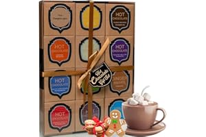 ICMINDS GIFTS Hot chocolate gift set | Luxury flavoured hot chocolate sachets with gingerbread men & marshmallow Christmas hot chocolate Gift, Stocking Filler for Kids & Adults