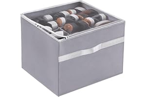 Aqash Shoe Storage Organiser, Adjustable Compartment Clear Lid Cabinet Box, Dustproof Space Saver Easily Assemble Shoe Racks Storage with Handle (12 Grid)