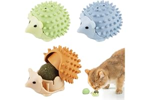 Dwafill Palla di Erba Gatta per Gatti, 3 pezzi Palla di Erba Gatta Giocattolo, 360° Snack da Parete per Gatti, Giochi Gatto Interattivo, Pulizia Dei Denti di Gatto Masticare