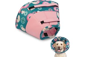 Hjumarayan Soft Dog Cone - Cones after Surgery Soft, Buster Collars for Dogs, Cone for Dogs Prevent Licking, Comfy Recovery Collars, Medical Neck Collar to Stop Licking Wound (Pink M)