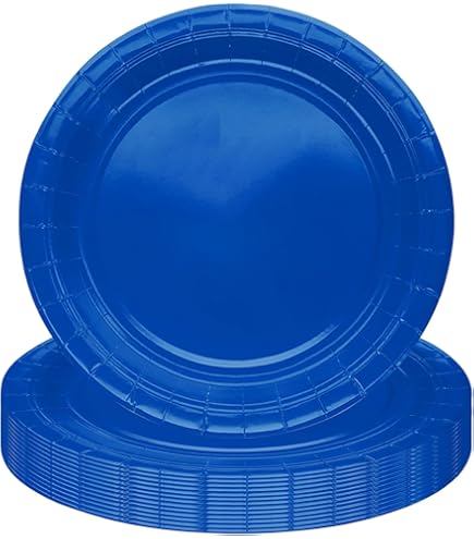 Unique Party Piatti Di Carta Viola Neon 23 Cm - 8 Pezzi Ecologici E Senza Plastica Per Feste Anni '80 E Compleanni