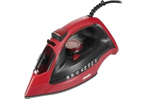 Mesko MS5031 Plancha Ropa Vapor Suela Cerámica, Vapor Vertical, Golpe de Vapor, Autolimpieza, Antigoteo, 5 Funciones, Depósito 400ml, 3000W