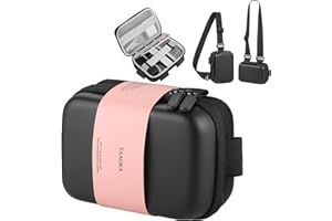 TAAOKA Etui na aparat cyfrowy, ochronna i lekka obudowa na aparat z 2 sposobami przenoszenia, wodoodporna i odporna na wstrząsy mała torba na aparat, Czarny1, 112.45 cubic inches, Styl1