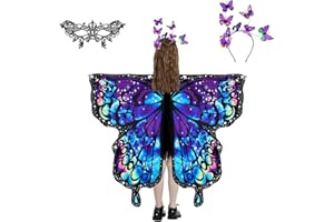 LYL. Ling Butterfly Wings for Girls, Butterfly Fairy Wings Kids, Halloween Costumes for Kids, Butterfly Costume for Girls