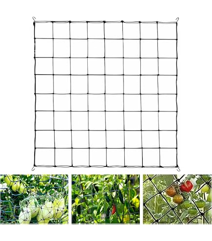 Filet Scrog élastique Pour Plantes - 90x90 Cm, Extensible Jusqu'à 120x120 Cm - Support De Croissance Pour Jardinage