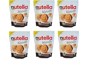 6 Confezioni da 304gr. di NUTELLA BISCUITS, biscotti croccanti dal cuore morbido ripieno del gusto unico di NUTELLA FERRERO, 6x304 gr