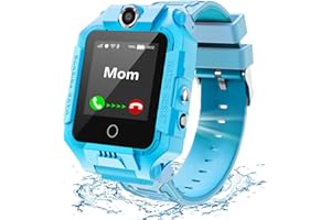 LiveGo Reloj Inteligente 4G para Niños, Smart Watch Resistente al Agua, 360 ​​° Giratorio, Rastreador GPS, Llamada SOS Cámara WiFi, Regalos de ​Cumpleaños para Estudiantes de 3-12 Años (Azul)