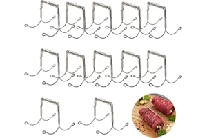 AMKWOOD Set of 12 reusable stainless steel roulade clips, perfect alternative to roulade needles or roulade skewers