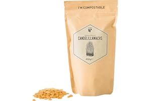 beegut Cire de candelilla (euphorbia cerifera cera), cire végétale végétalienne, alternative à la cire d'abeille, pour vos propres cosmétiques naturels, 200 g
