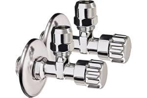 SANITOP-WINGENROTH Valvola angolare con rosetta a pressione, 1/2", 2 pezzi
