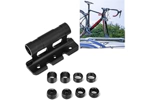 Rikmody Bike Fork Mount, Bicycle Fork Mount Truck Block, Bike Car Roof Rack Carrier, Quick Release Thru Axle Fitments, 8 Removable Fittings M100×5/100×12/100×15/110×15mm, Travel Transporting Bicycle