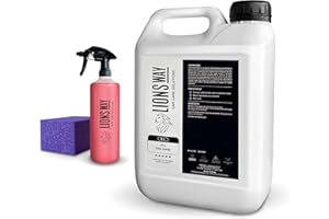 LionsWay: Abrillantador de Neumáticos Coche. 3-1 Profesional: Renueva, Hidrata y Abrillanta. Potente y Aromatizado. Renovador y Restaurador de Plásticos y Gomas. 5l + Pulverizador + Aplicador
