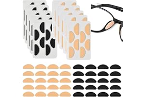 QEEROYO 40 Paia Naselli in Schiuma Morbida, Naselli per Occhiali, Cuscinetti di Naso Adesivo, Naselli Occhiali forma di D, Sottili Naselli per Occhiali, Forma di D Naselli Autoadesivi Antiscivolo