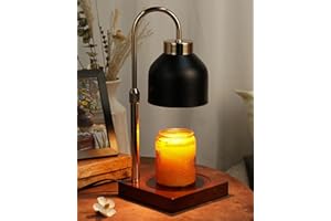 FUNISTREE Black Candle Warmer Lamp with Dimmer for Christmas, Secret Santa Gifts for Men Dad Grandad, Xmas Advent Calendar Presents for Him Brother Stocking Fillers, Candle Heater Lamp with 2 Bulbs for Birthday