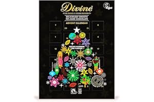SYNC'T Divine 70% Dark Chocolate Vegan Advent Calendar - 85g | Deliciously Smooth, Ethically Sourced Vegan Dark Chocolate | Fairtrade, Palm Oil Free, Ideal Christmas Countdown Gift for Kids & Adults