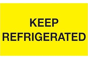 Tape Logic DL1115 Special Handling Label, Legend"Keep Refrigerated", 5" Length x 3" Width, Fluorescent Yellow (Roll of 500)