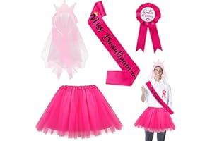 DONGSZQ Hommes JGA Costume, 4 pcs EVG Ensemble d'enterrement de Vie de Célibataire, JGA Accessoires Déco Hommes, Kit Evjf avce Insigne Tutu Voile Couronne Bandeau, Déguisement Mariée Homme