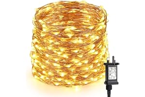 Łańcuch świetlny z drutu miedzianego, BrizLabs 20 m, 200 diod LED, miedziane, Firefly