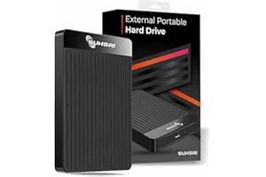 SUHSAI 320GB Portable External Hard Drive USB 3.0 Type-C, 2.5" Hard drive for Backup/Storage, Memory Expansion HDD, Slim Hard Disk Compatible with macbook, PC, Laptop, Desktop, gaming console.