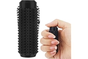 BOXOB Spiky Grippie Stim Keychains, Portable Pain Stim Fidget Spiky Sensory Fidget Keychain for Relax & Focus (Black)