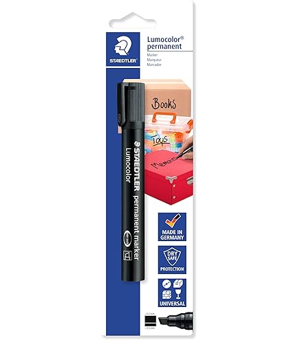 Staedtler 350-9 Black 1pc(s) Permanent Marker - Permanent Markers (Black, Black, Polypropylene, 2 Mm, 5 Mm, 1 Pc(s - Foto 4