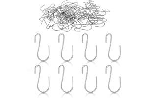 Giantree 60 Crochet en S, Forme de S Crochets en Métal Petits Crochets en S En forme de S de suspension multifonctions Crochets Pour Cuisine bricolage artisanat bijoux porte-clés (argenté)