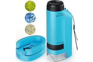 SIMPIM Portable Digital Microscope for Kids & Adults, Photo and Video Capture with 2 HD Screen and 32G Micro SD Card Birthday Gifts Toys for 3 4 5 6 7 8-12 Girls Boys kids