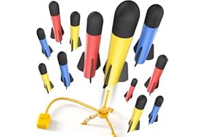 ‎TEMI TEMI Rocket Launcher für Kinder, Start bis zu 100+ft, Kinder Outdoor-Spielzeug, Geburtstagsgeschenk Spielzeug für Kinder Jungen Mädchen Alter 3 4 5 6 + Jahre alt