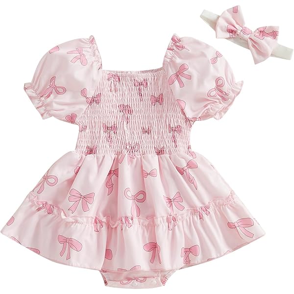 Baby Gown Walmart Infant Easter Dresses Baby Girl Rompers, Daisy Print  Short Sleeve Infant Bodysuit, Summer