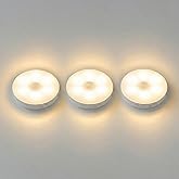Amber LED Hareket Sens&ouml;rl&uuml; Ledli Gece Lambası Şarj Edilebilir, Taşınabilir 4000k G&uuml;nışığı (3 Adet)