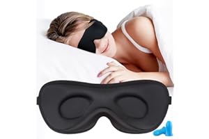 Boniesun 2023 Luxueux Masque de Nuit, Blackout pour dormir Masque de sommeil ultra mince pour femmes hommes, masque de sommeil confortable pour dormeurs latéraux