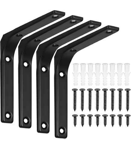 Staffette Per Mensole Pesanti - 4 Pezzi In Acciaio, Capacità 120kg (290x145mm) - Foto 3