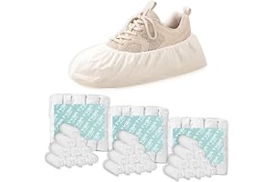 TYGA STORE TYGA Shoe Covers, Embossed Waterproof Overshoes, Anti-Slip Boot & Shoe Protectors for Floor, Carpet, Cleaning, Indoor/Outdoor Use, Pack of 300, White