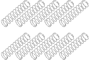 PATIKIL 10 Stück 304 Edelstahl Druckfeder 0,4 mm Drahtdurch. 5 mm Außendurch. 20 mm Länge Silber Spiralfeder Metall Federn Set, Mechanische Druckfedern für Geräte Ersatz Reparatur