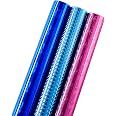 Rouleau Papier Cadeau Anniversaire Licorne - 3 Rouleaux 43 Cm X 3 M (violet, Rose, Blanc) - Pour Enfants