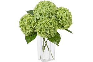 DuHouse 3 st stora hortensia konstblommor, 50 cm latex med realistisk känsla hortensior livsäkta hortensiablommor för hem brö