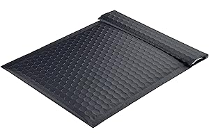 ‎BLANKE BRIEFHÜLLEN 10 Stück, Farbige Luftpolstertaschen, 200 x 250 mm, Haftklebung mit Abziehstreifen, Gerade Klappe, 180 my Metallic Bubble Bags - Matt, Ohne Fenster, Schwarz, Blanke Briefhüllen