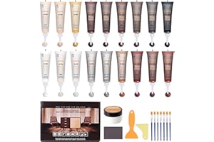 SZ-KARIDGE Juego de reparación de laminados, 30 piezas de masilla de madera, masilla de madera, 18 colores,herramientas completas. Simplemente repare sus muebles de madera, arañazos y grietas