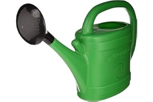 ZANVIC 5 litre green watering can with detachable rose, rose holder, 4 sizes available