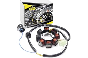 Area1 Ersättning generatorn Stator 50 cc GY6 QMB/QMA – version 2/2 isolerade spolar – för Sym Explorer Beeline Benero JMStar
