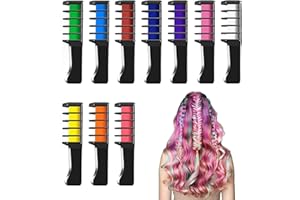 MHDUYEG Peignes Craie pour Cheveux Set 10 Pièces Cheveux Craie Peignes de Craie Temporaire,Peignes Craie Cheveux Dye Couleur de Brosse pour Filles et Adultes Anniversaire