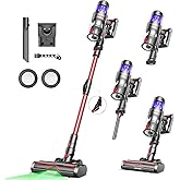 Ultenic Cordless Vacuum Cleaner 50KPa/60 Mins, U16 Stick Vacuum Cleaner with Foldable Wand/Tangle-Free Brush/LED Headlight, I