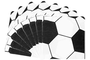 HONGCI Football Party Napkins Paper for Boys,16P Black White Football Napkins,Football Tableware Soccer Napkins Tissue for Kids Aldult Sports Game,World Cup 2022,Football Birthday Party Decorations Supplies