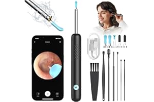 VLIKE Otoskop do usuwania woskowiny, 1080P HD kamera do czyszczenia uszu, wodoodporne ucho otoskopu IP67 z 6 diodami LED, bezprzewodowe narzędzie do usuwania woskowiny, do iOS,iPada,smartfonów z Androidem